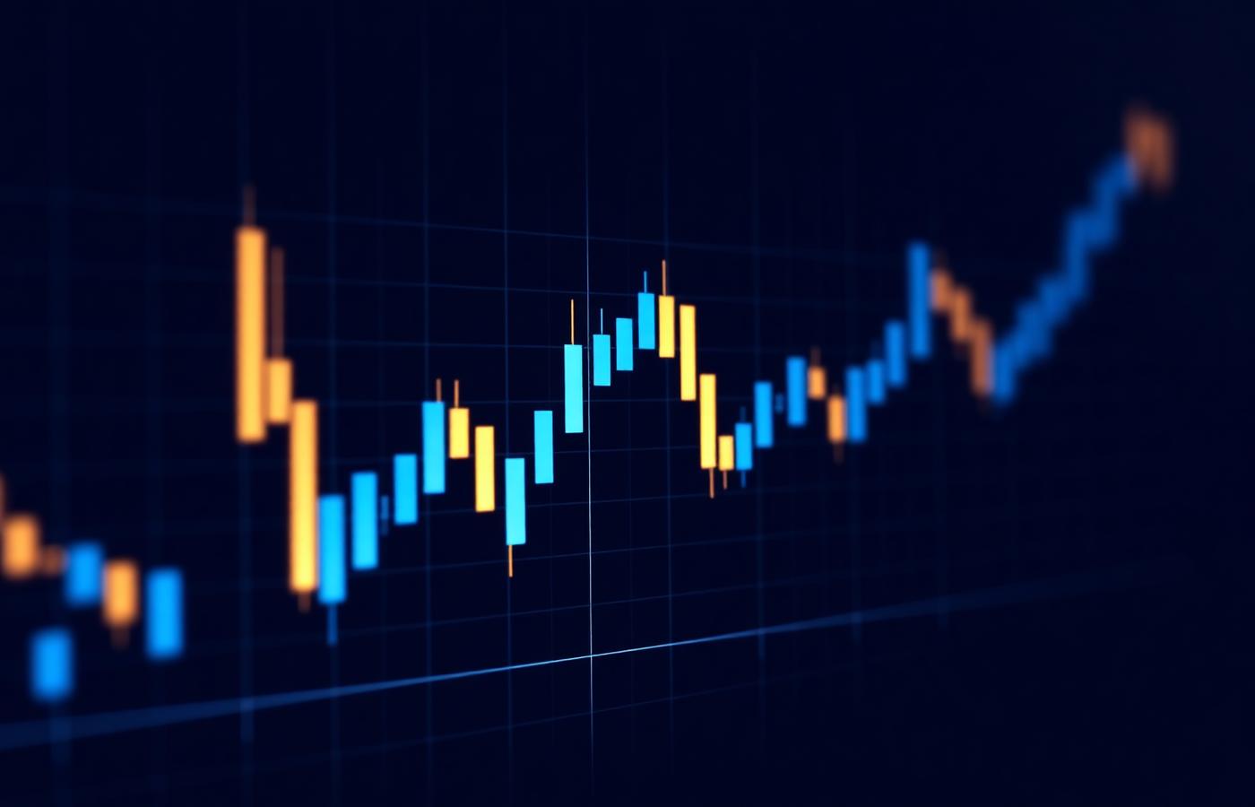 Stylized financial chart